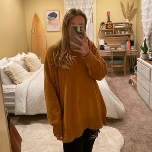 aerie oversized camel pullover